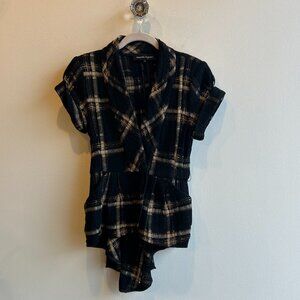 Nanette Lepore Plaid Fleece Jacket